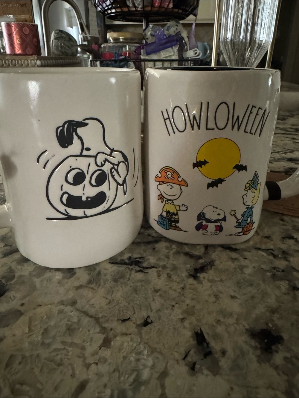 2 NWT Rae Dunn Peanuts Halloween Mugs
